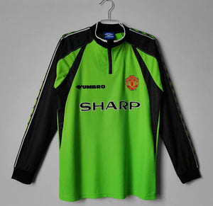 QiYi Long Sleeve: 1998/99 Manchester United Goalkeeper Green 5B #11