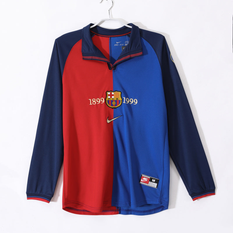 Long Sleeves: Barcelona Home Centennial 1999/00 Vintage 3B #8