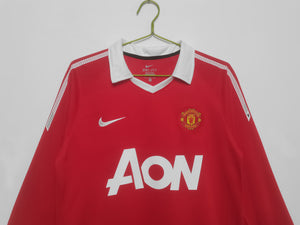 Long Sleeve: 2010/11 Manchester United Home Vintage 3B #10