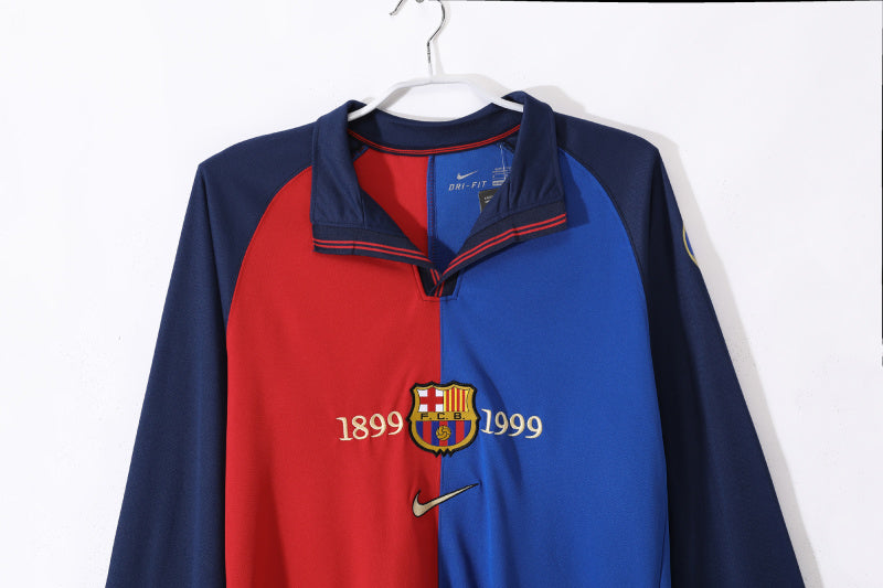 Long Sleeves: Barcelona Home Centennial 1999/00 Vintage 3B #7