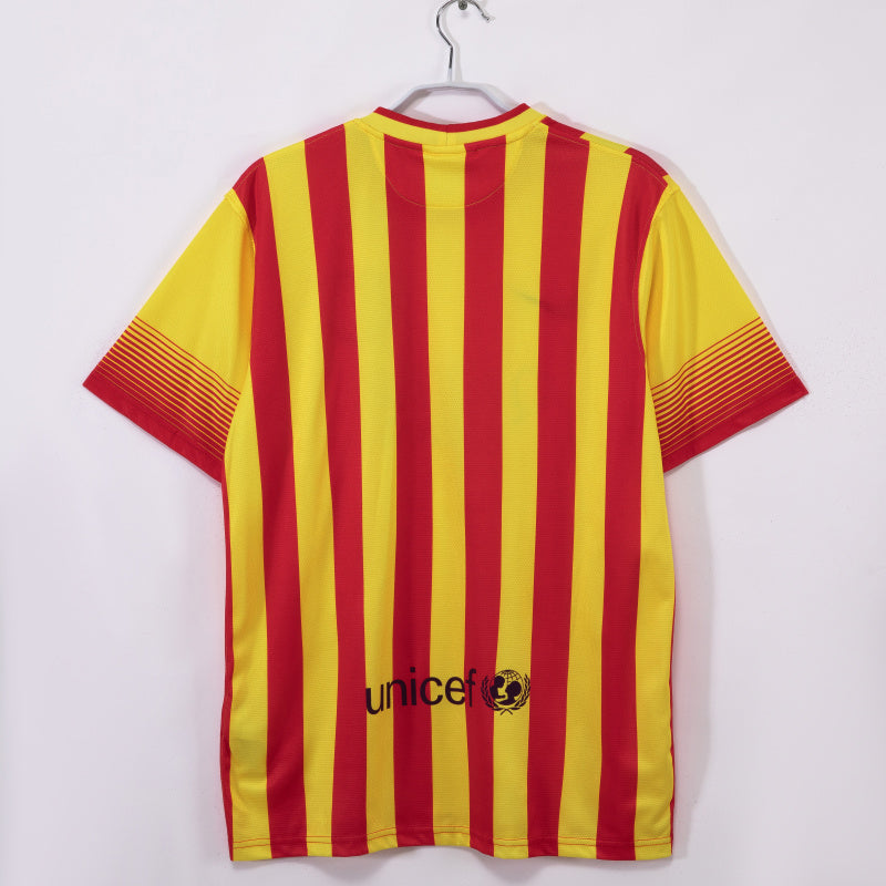 2013/14 Barcelona Away Yellow Vintage 5A #3