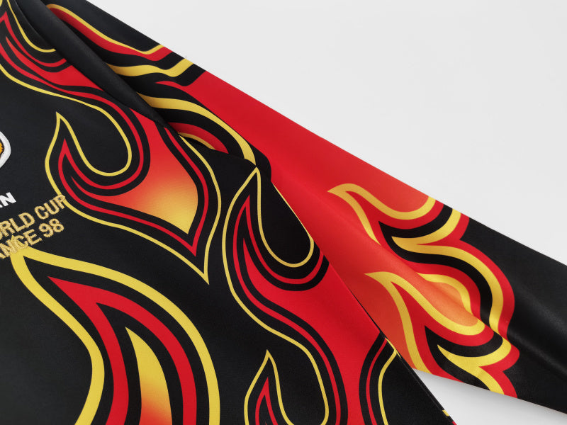 Long Sleeve: Japan Goalie Flame Red Top 5B 1998 Season #4