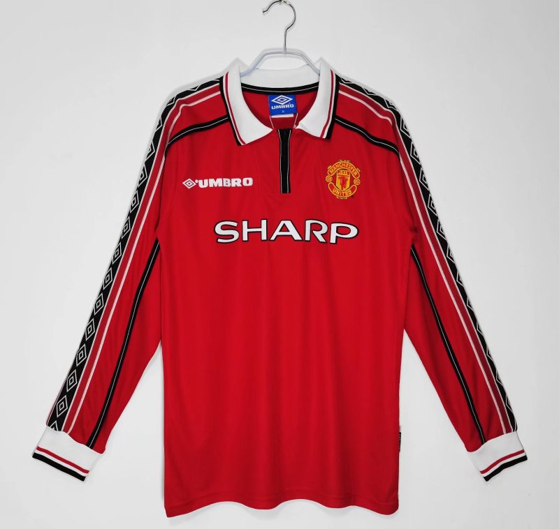Long Sleeve: Manchester United Home 3B 1998/99 #12