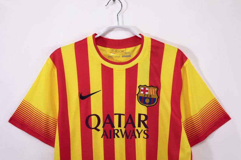 2013/14 Barcelona Away Yellow Vintage 5A #10