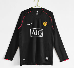 Long Sleeve: 2007/08 Manchester United Away Vintage 3B #11