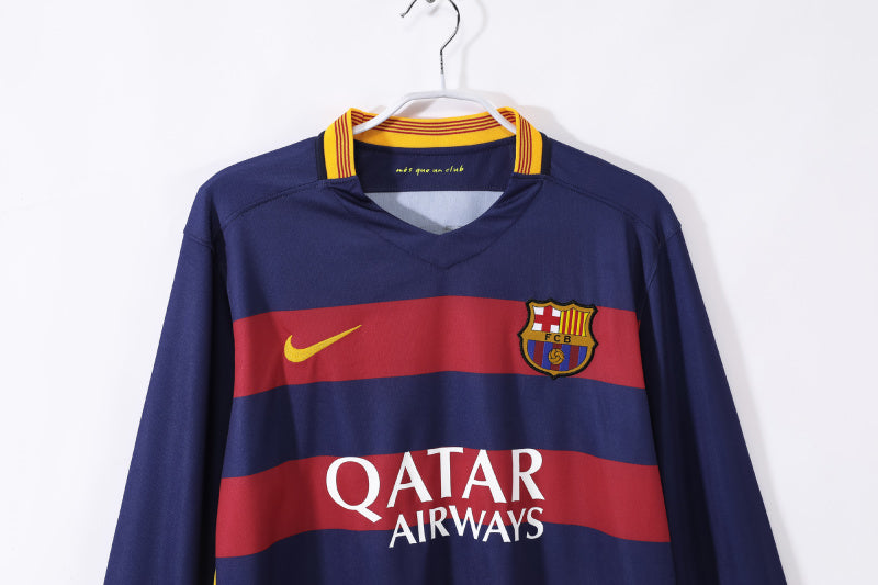 Long Sleeve: Barcelona Home 3B 2015/16 #9