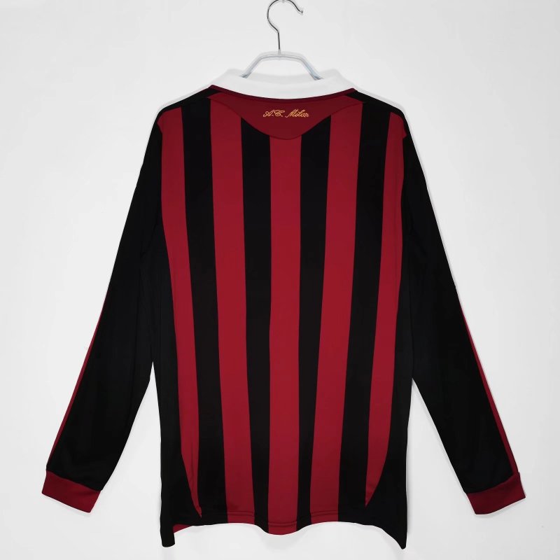 Long Sleeve: AC Milan Home 3B 2009/10 #10